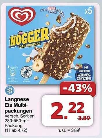 Langnese Eis Multipackung Nogger - das Original