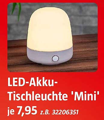 LED-Akkutischleuchte 'Mini'