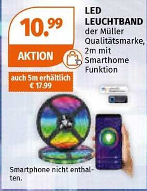 LED LEUCHTBAND der Müller Qualitätsmarke, 2m mit Smarthome Funktion