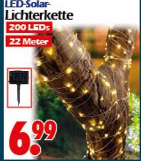 LED-Solar-Lichterkette mit 200 LEDs - 22 Meter