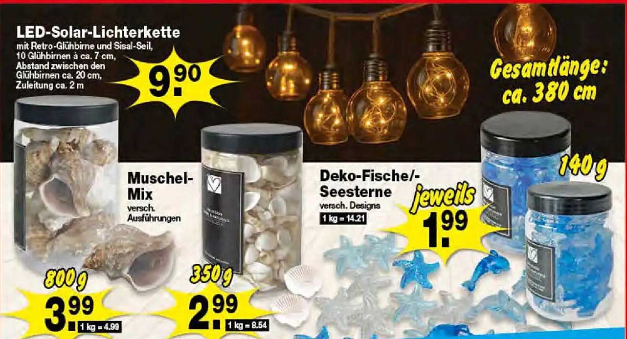 LED-Solar-Lichterkette mit Retro-Glühbirnen und Sisal-Seil