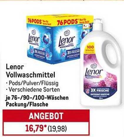 Lenor Vollwaschmittel - 3x Frische