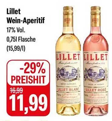 Lillet Wein-Aperitif 17% Vol. 0,75l Flasche
