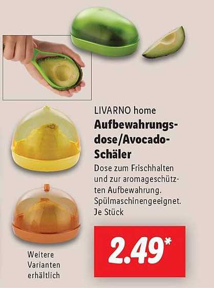 LIVARNO home Aufbewahrungsdose/Avocado-Schäler