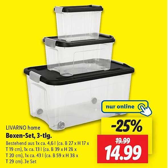 LIVARNO home Boxen-Set, 3-tlg.