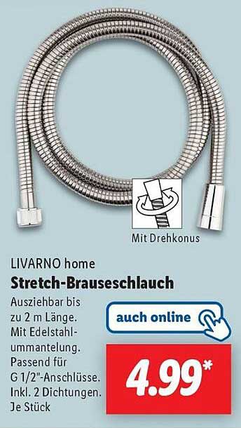 LIVARNO home Stretch-Brauseschlauch