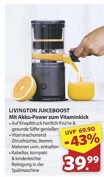 LIVINGSTON JUICEBOOST - Mit Akku-Power zum Vitaminkick