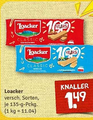 Loacker Classic Waffeln – Verschiedene Sorten, je 135-g-Packung