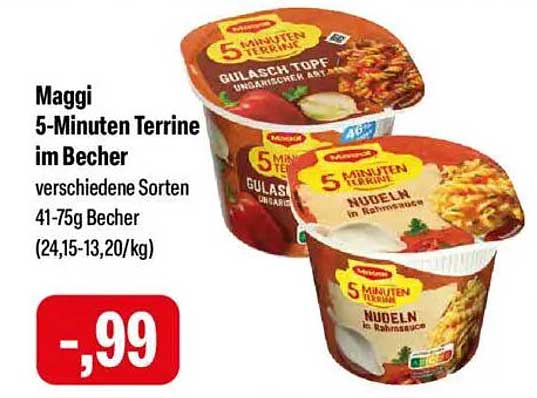 Maggi 5-Minuten Terrine im Becher - verschiedene Sorten