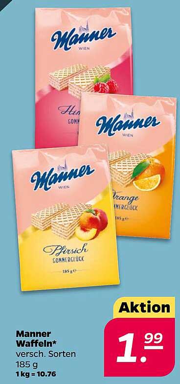 Manner Waffeln - verschiedene Sorten 185 g