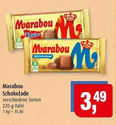 Marabou Schokolade - verschiedene Sorten