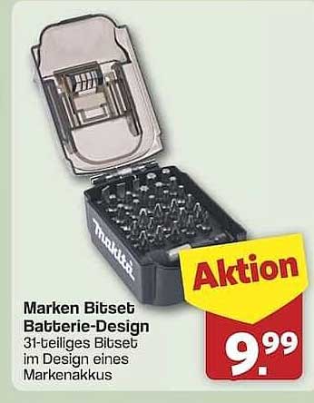 Marken Bitset Batterie-Design - 31-teiliges Bitset im Design eines Markenakkus