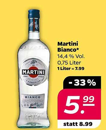 Martini Bianco 0,75 Liter - 14,4 % Vol.