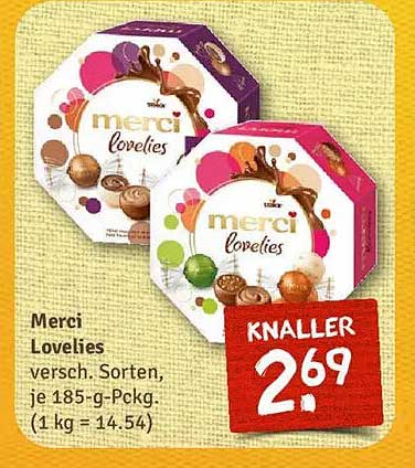 Merci Lovelies 185-g-Packung – Verschiedene Sorten