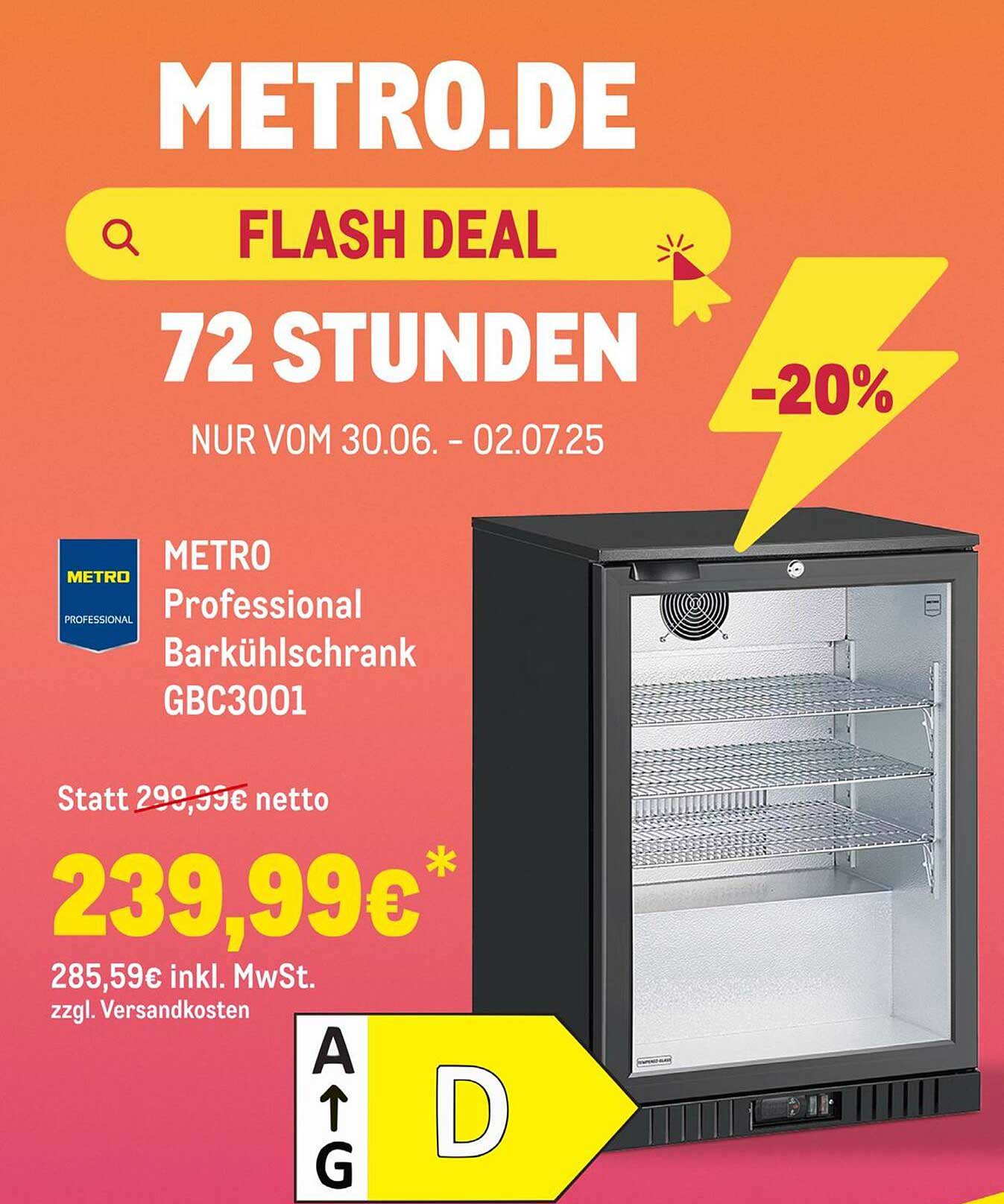 METRO Professional Barkühlschrank GBC3001 - jetzt 20% günstiger!