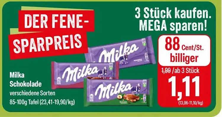 Milka Schokolade verschiedene Sorten