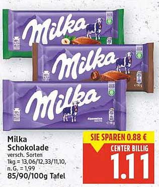 Milka Schokolade - Verschiedene Sorten zum Sonderpreis