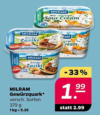 MILRAM Gewürzquark – verschiedene Sorten