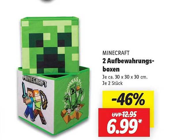 MINECRAFT 2 Aufbewahrungsboxen