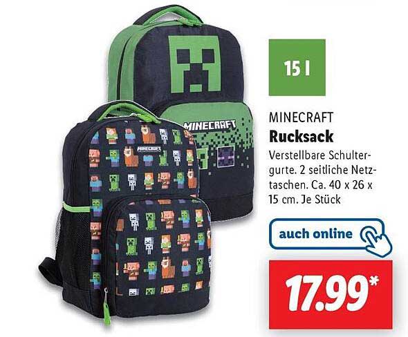 MINECRAFT Rucksack