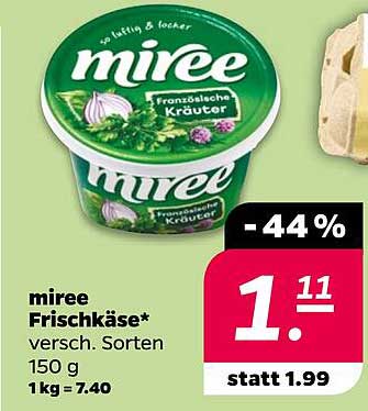 miree Frischkäse verschiedene Sorten 150 g