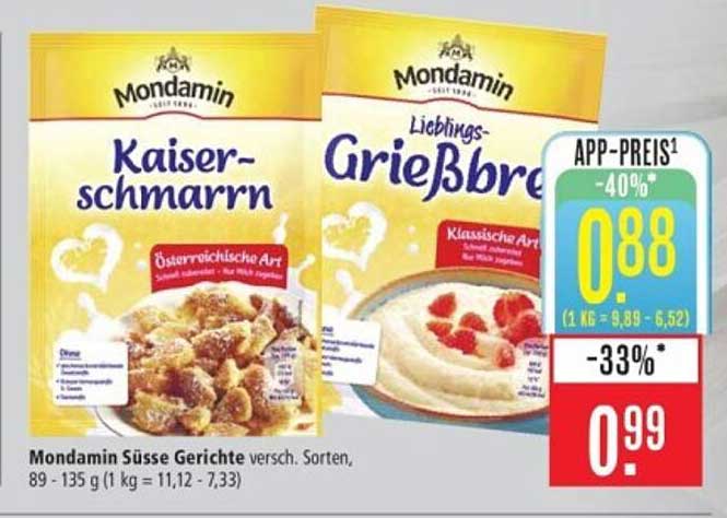 Mondamin Süße Gerichte – Kaiserschmarrn und Lieblings-Grießbrei