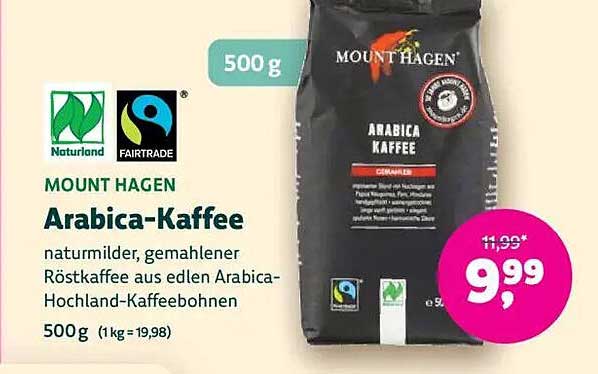 MOUNT HAGEN Arabica-Kaffee - 500 g