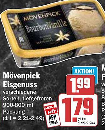 Mövenpick Eisgenuss verschiedene Sorten 900-800 ml