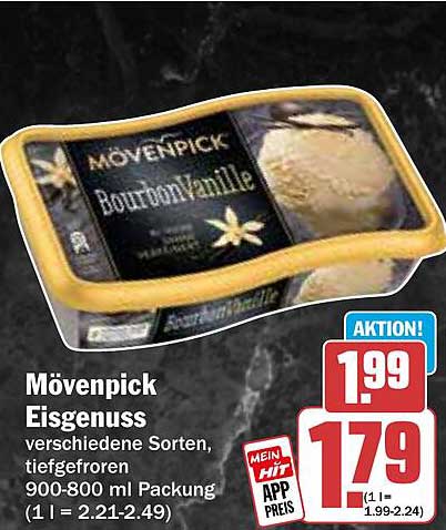 Mövenpick Eisgenuss verschiedene Sorten, tiefgefroren 900-800 ml
