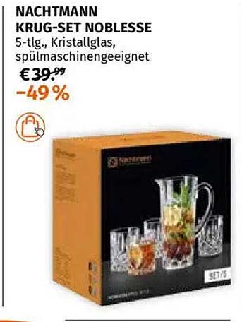 NACHTMANN KRUG-SET NOBLESSE 5-tlg., Kristallglas, spülmaschinengeeignet