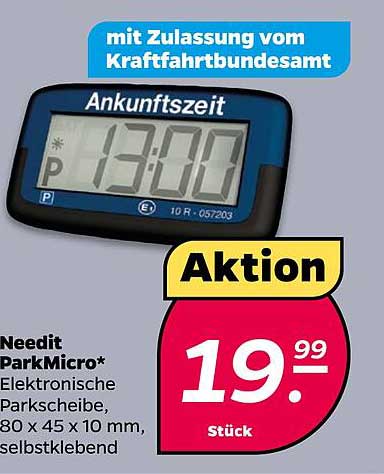 Needit ParkMicro* Elektronische Parkscheibe