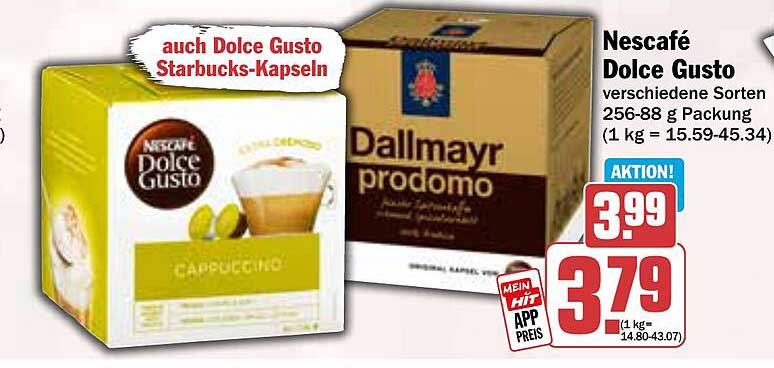 Nescafé Dolce Gusto Kapseln - verschiedene Sorten 256-88 g Packung