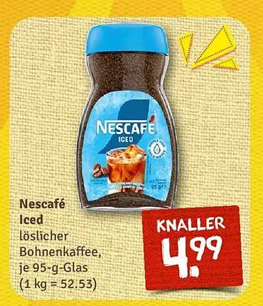 Nescafé Iced löslicher Bohnenkaffee, je 95-g-Glas