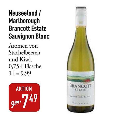Neuseeland / Marlborough Brancott Estate Sauvignon Blanc
