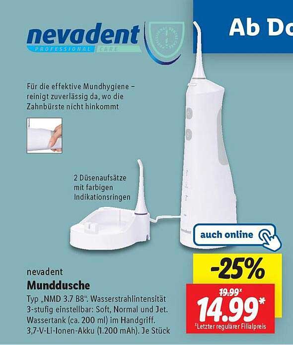 nevadeMunddusche Typ NMD 3.7 B8 - jetzt zum Aktionspreis!