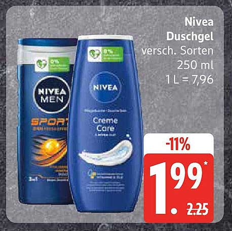 Nivea Duschgel versch. Sorten 250 ml
