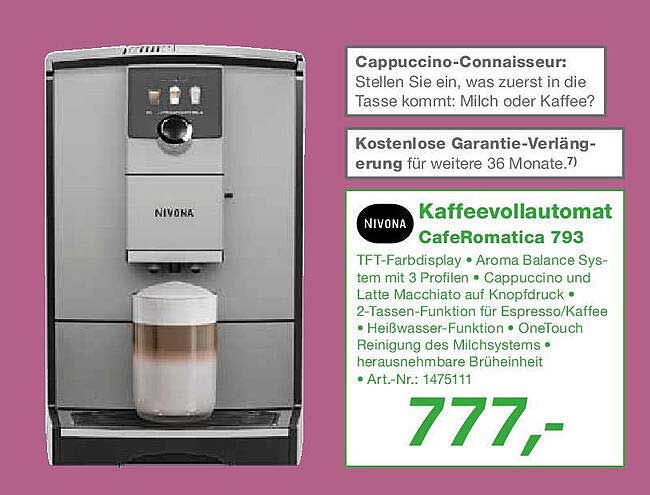 NIVONA Kaffeevollautomat CafeRomatica 793