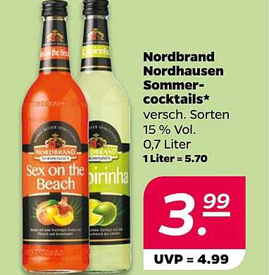 Nordbrand Nordhausen Sommercocktails - Verschiedene Sorten