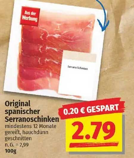 Original spanischer Serranoschinken