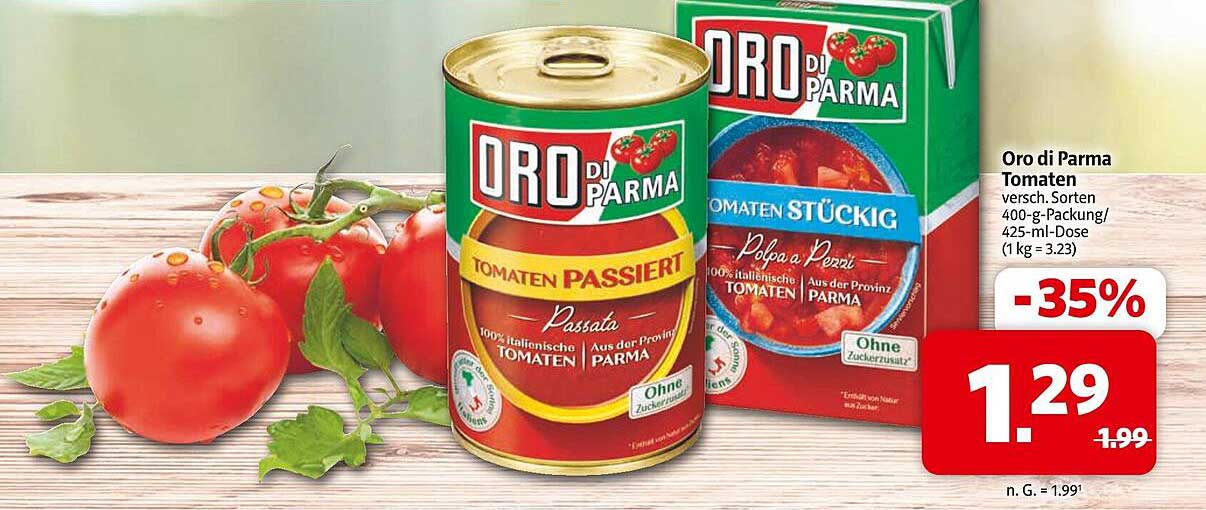 Oro di Parma Tomaten - Passata und Stückig (versch. Sorten)