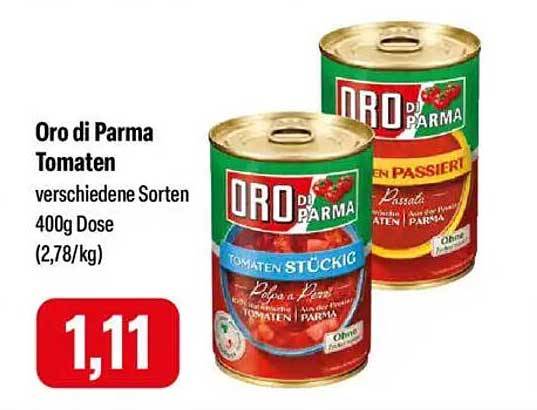 Oro di Parma Tomaten verschiedene Sorten 400g Dose
