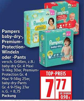 Pampers baby-dry- Premium-Protection-Windeln oder -Pants