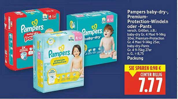 Pampers baby-dry, Premium-Protection-Windeln oder -Pants