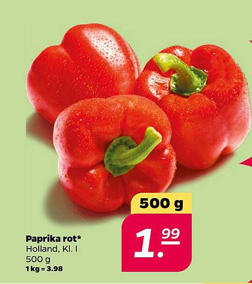 Paprika rot* Holland, Kl. I 500 g