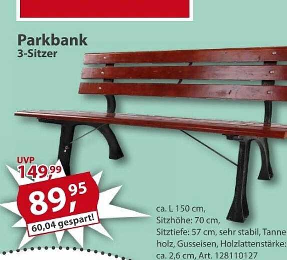 Parkbank 3-Sitzer
