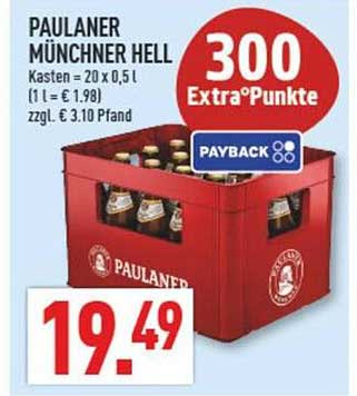 PAULANER MÜNCHNER HELL Kasten 20 x 0,5 l - nur 19,49 €