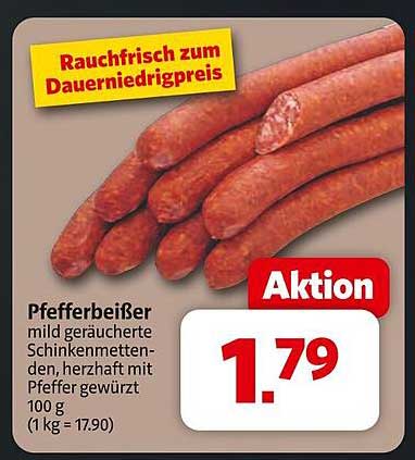 Pfefferbeißer - mild geräucherte Schinkenmettenden, herzhaft mit Pfeffer gewürzt