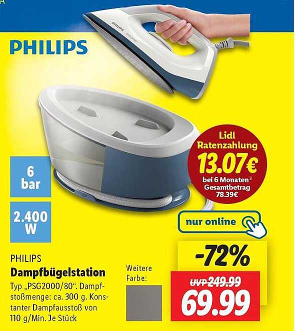 PHILIPS Dampfstation Typ „PSG2000/80“