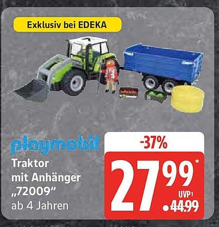 PLAYMOBIL Traktor mit Anhänger "72009"