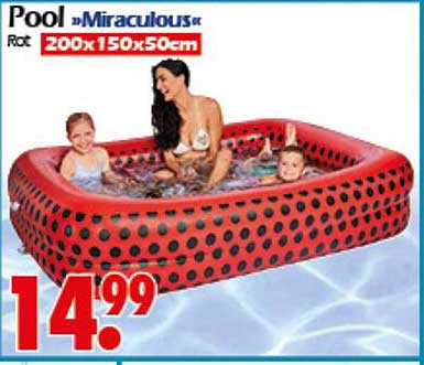 Pool »Miraculous« Rot 200x150x50cm